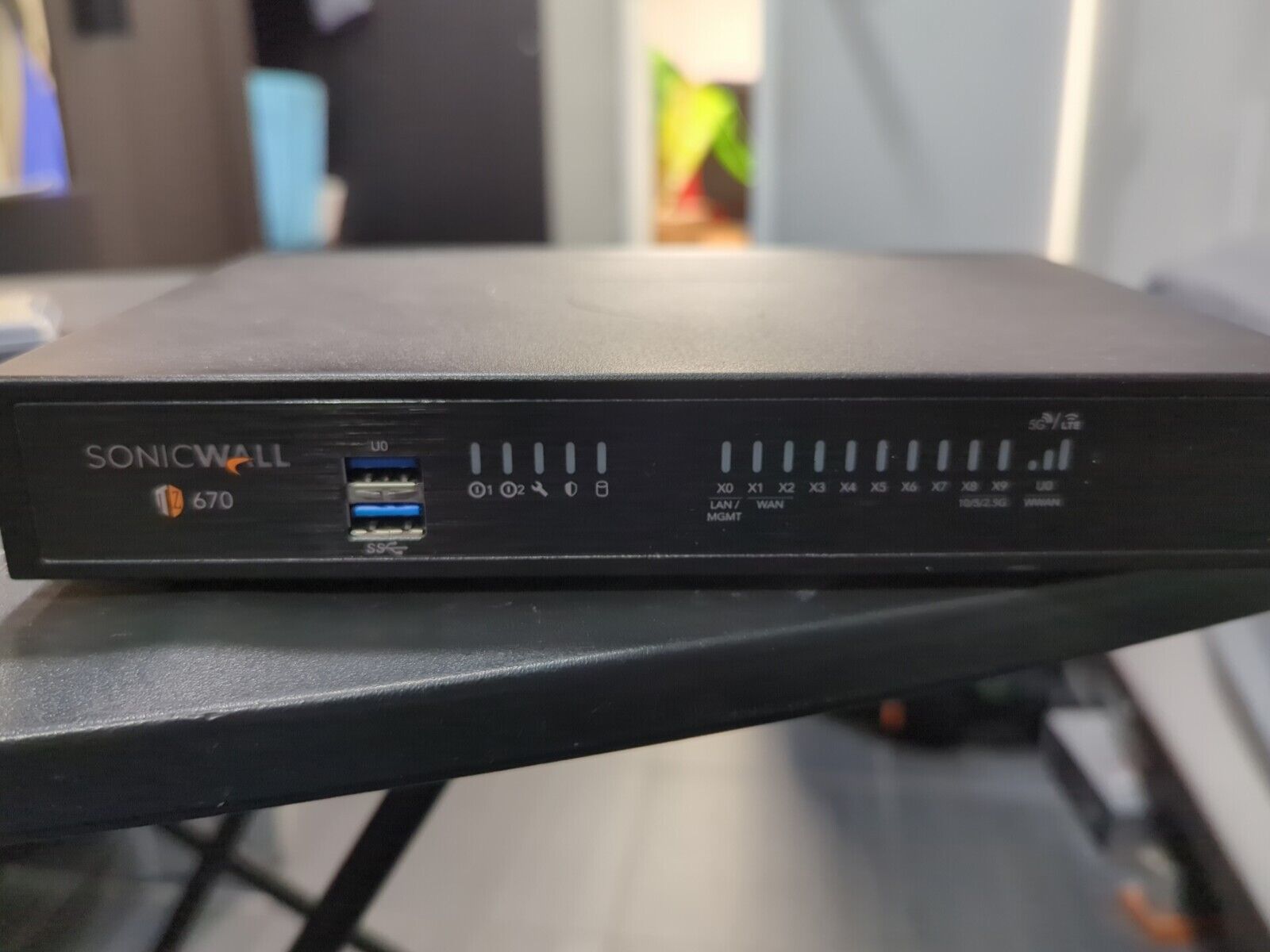 SonicWALL TZ670 Firewall, Black + Power Cord - 