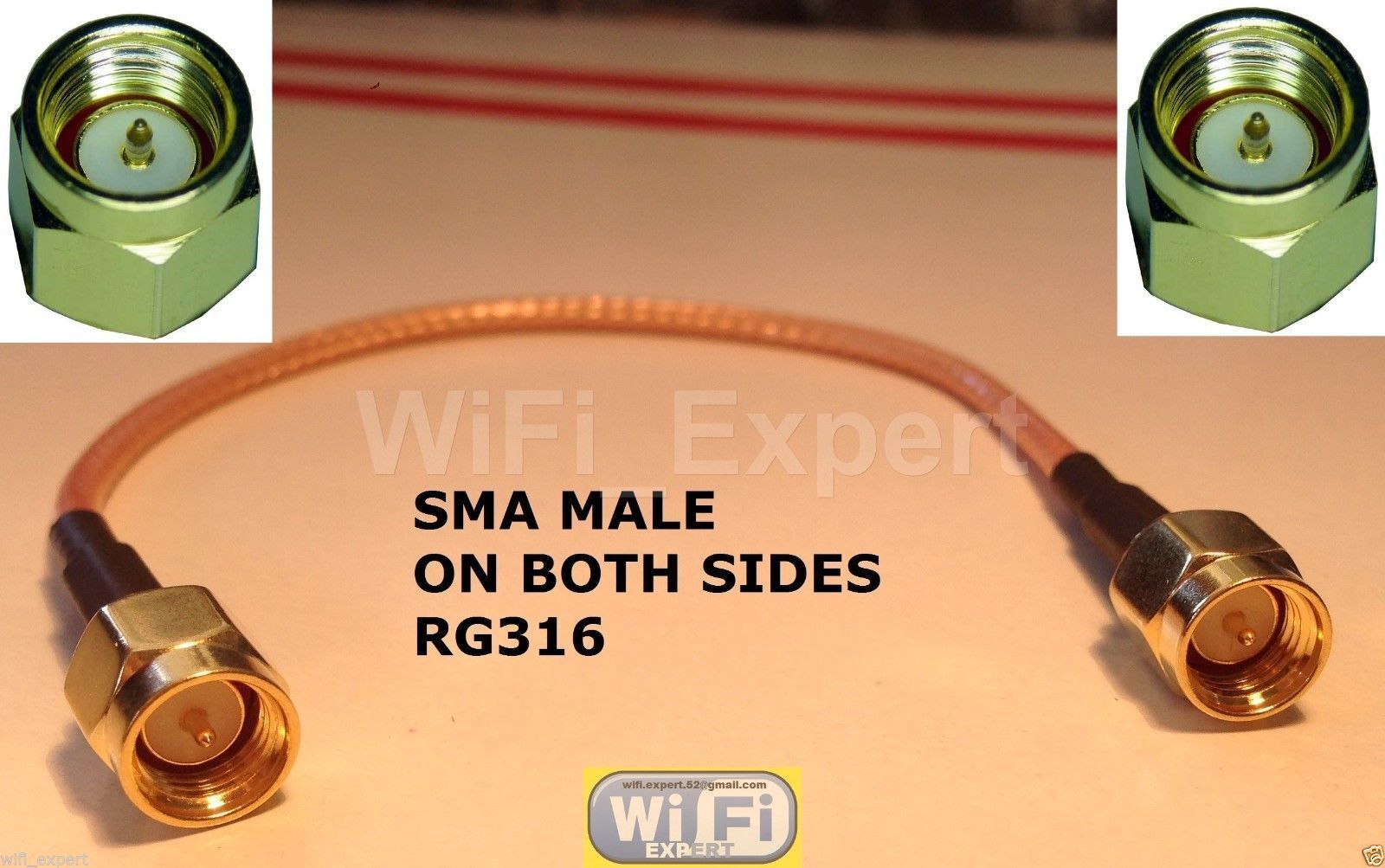 100 x 14 INCH SMA Male to SMA PLUG Jumper Pigtail Cable RG316 High Quality