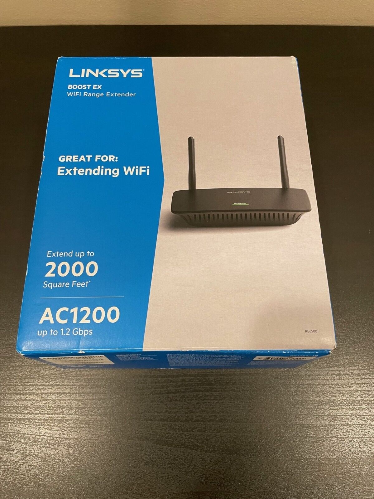 Linksys RE6500 AC1200 Max WiFi Gigabit Range Extender (w/4 ports)