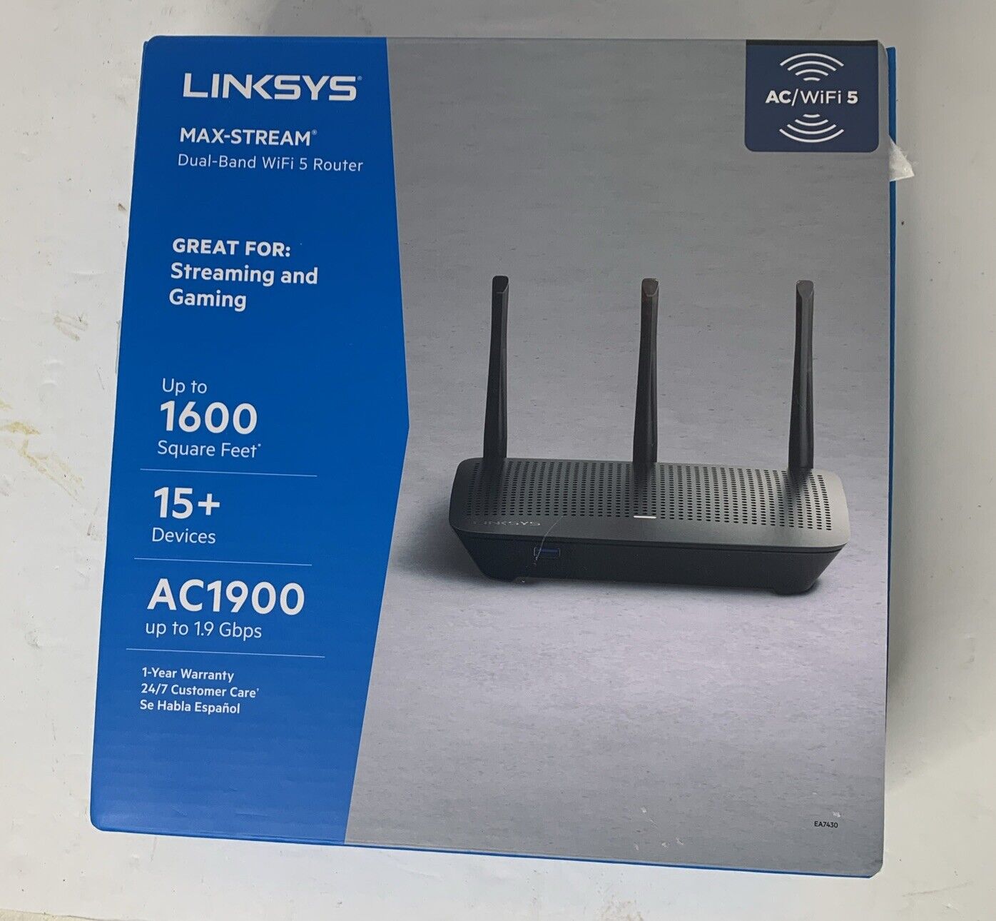 Linksys EA7430 Max-Stream AC1900 Dual-Band WiFi 5 Router