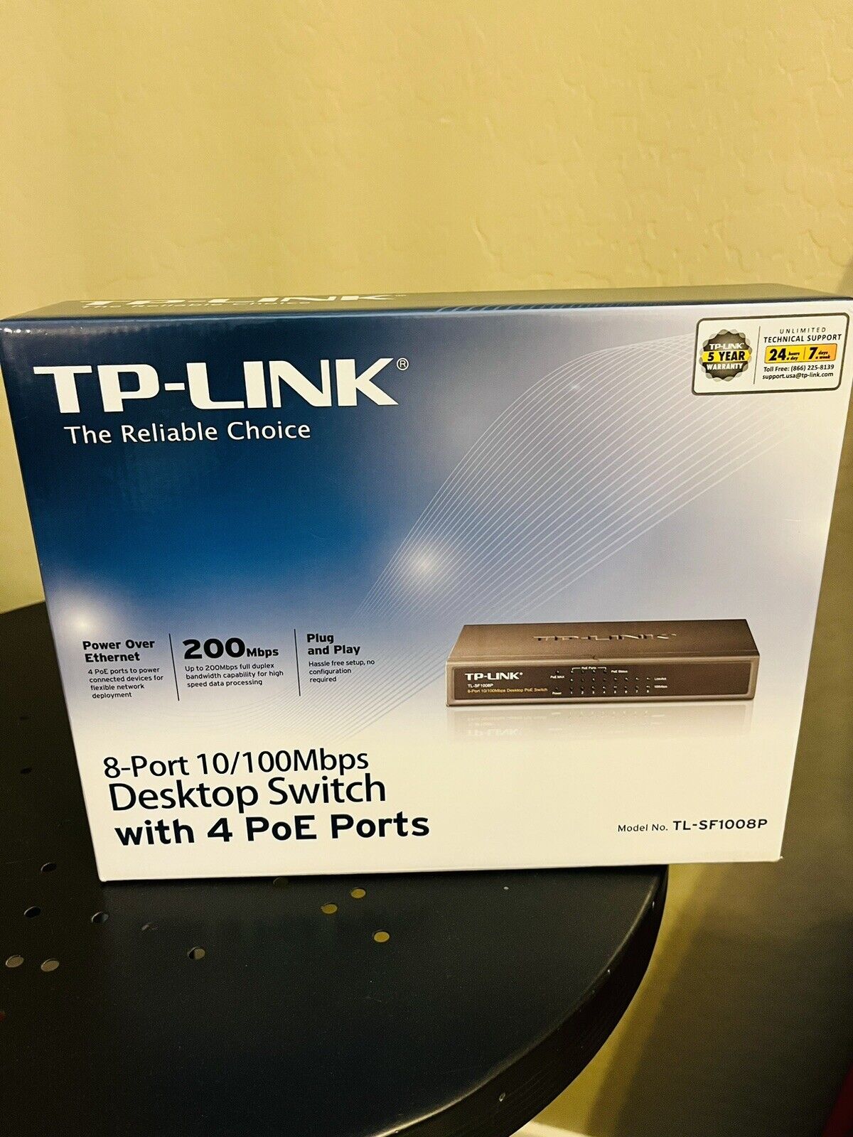 TP-Link 8-Port 10/100Mbps Desktop Switch with 4-Port PoE