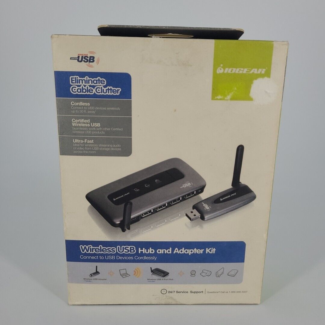 IOGEAR Wireless USB Hub and Adapter Kit Model guwh204kit