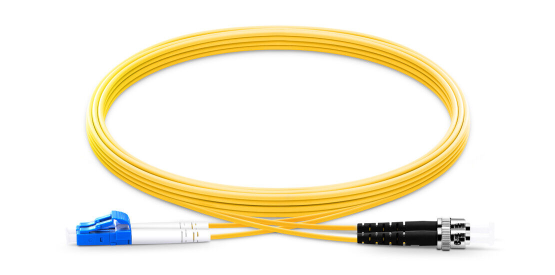 1m LC TO ST UPC Duplex 2.0mm OFNR 9/125 Single Mode Fiber Patch Cable - 578943