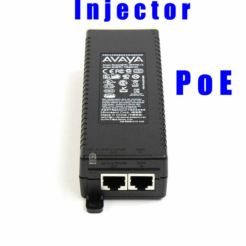 Avaya PoE Injector Power Supply for Avaya D100 IP DECT Base Station w/Cord