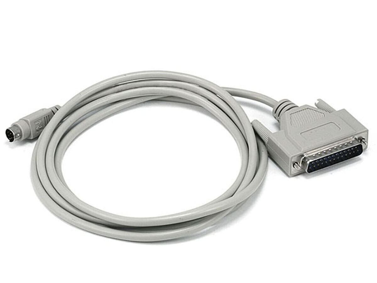 Mini DIN 8 Pin Male to DB25 Male for Mac to Imagewriter I Printer Cable 6FT