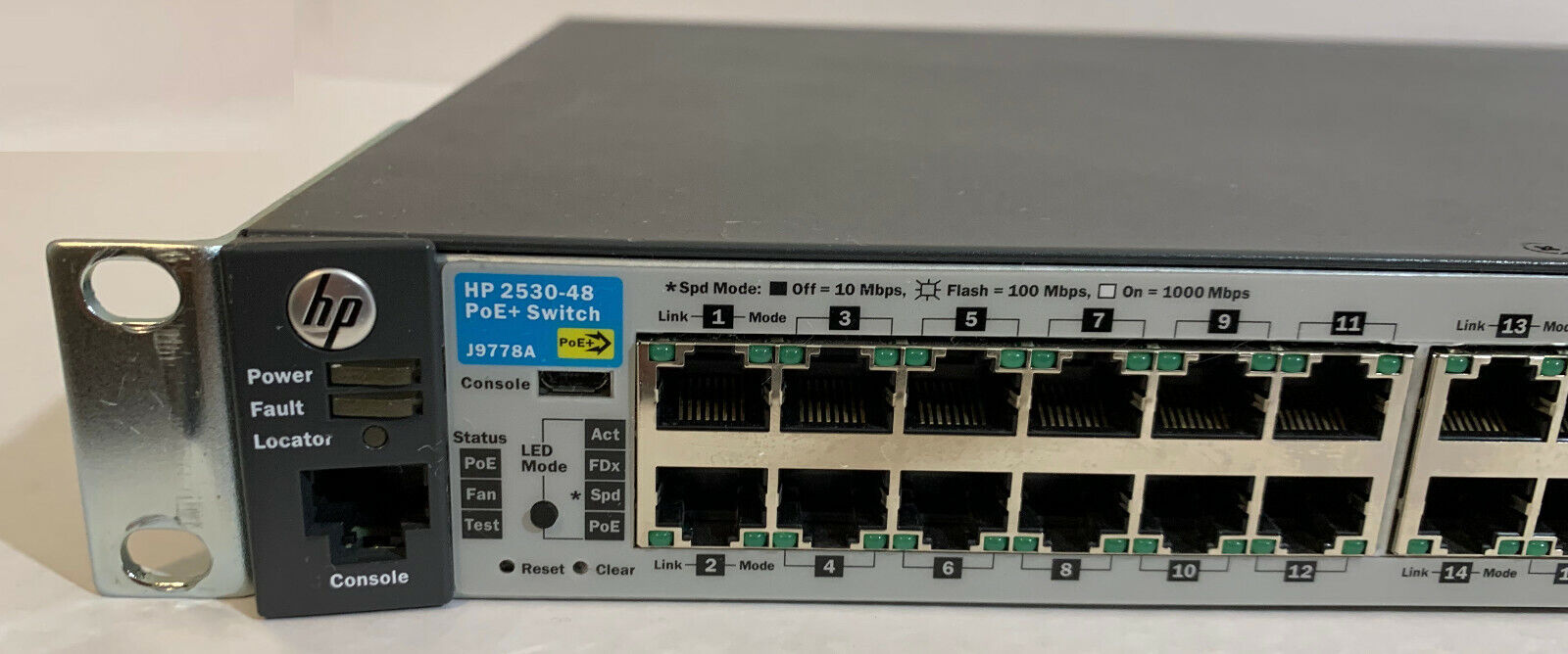 HP / Aruba 2530-48 J9778A PoE+ 48-Port+SFP Ethernet Switch J9778-60201 *Tested* 