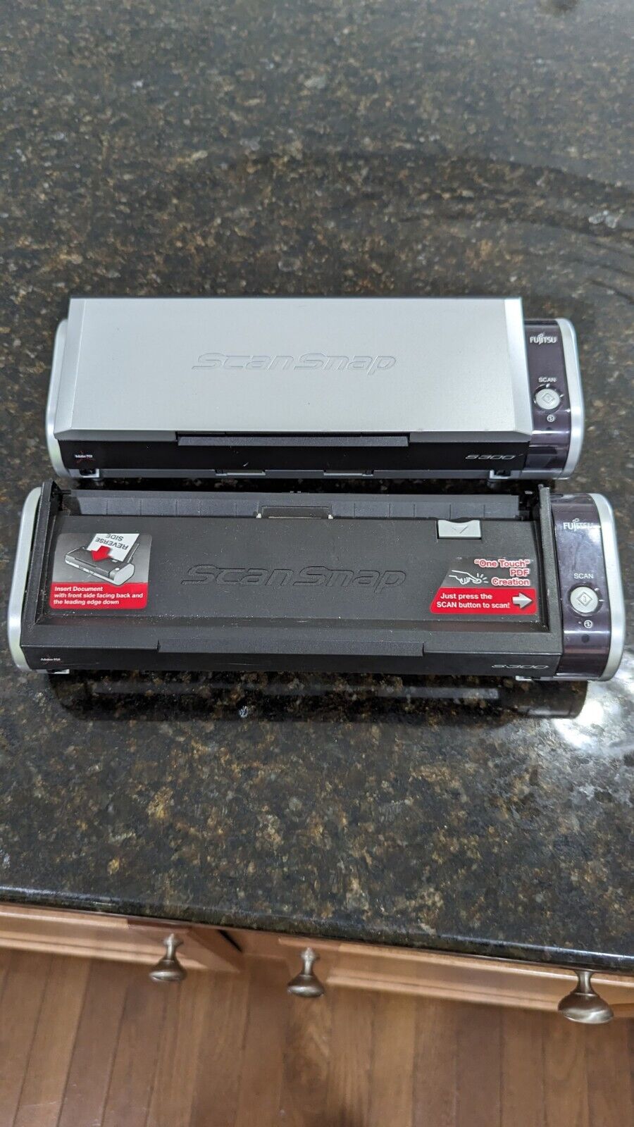 Lot of (2) Fujitsu ScanSnap S300 Color Mobile Portable Travel Scanner Untested