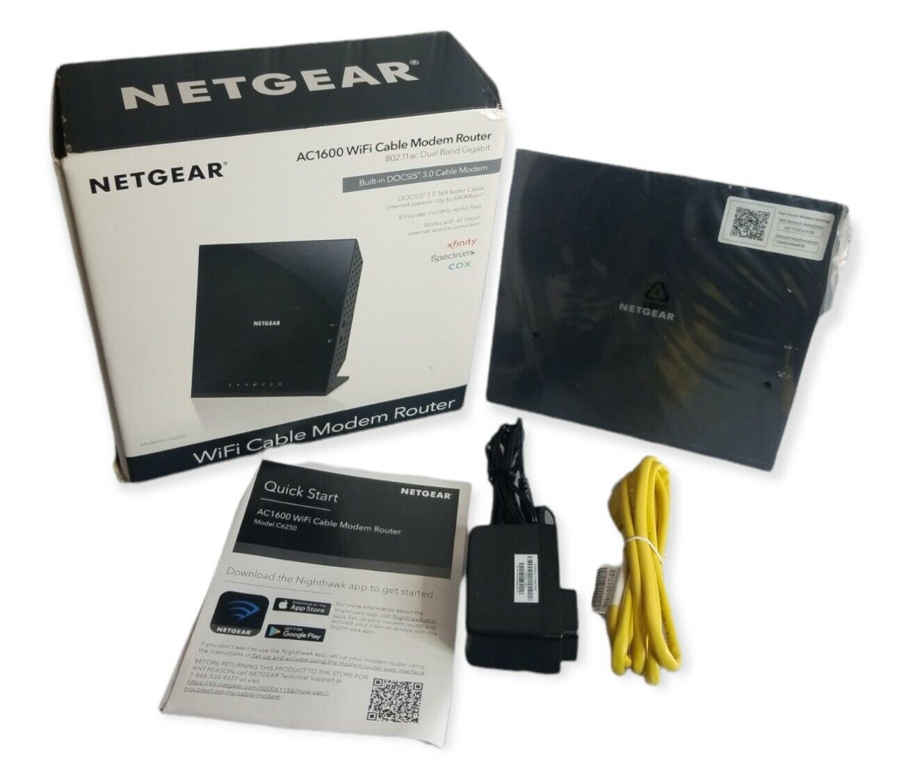 NETGEAR AC1600 Wifi Cable Modem Router | C6250 | 802.11ac Dual Band Gigabit