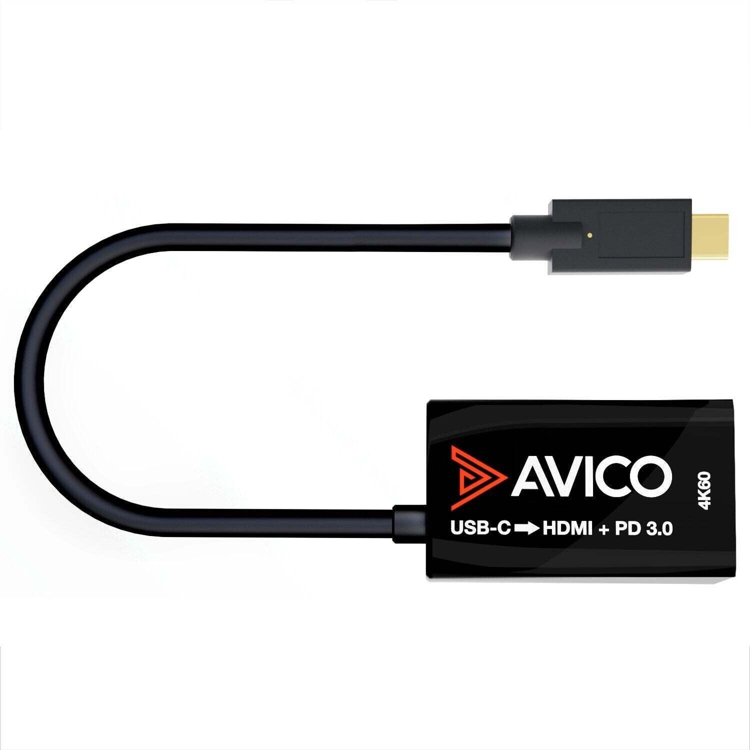 Avico USB-C to HDMI 2.0 Adapter with 100W Charging – 4K@60hz HDR – 2K@144hz
