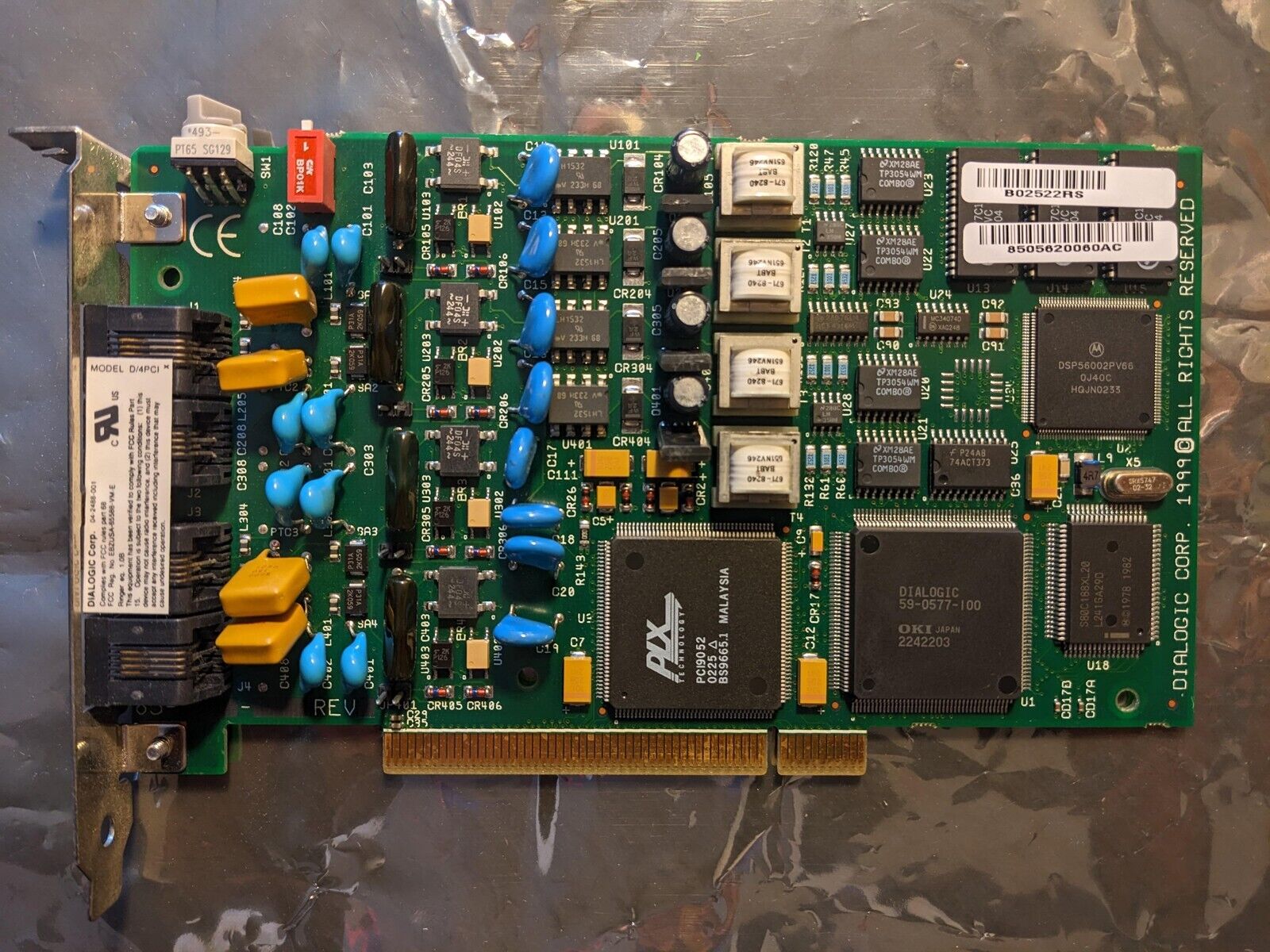 VINTAGE - Dialogic D/4PCI 4-port modem PCI card 04-2488-001