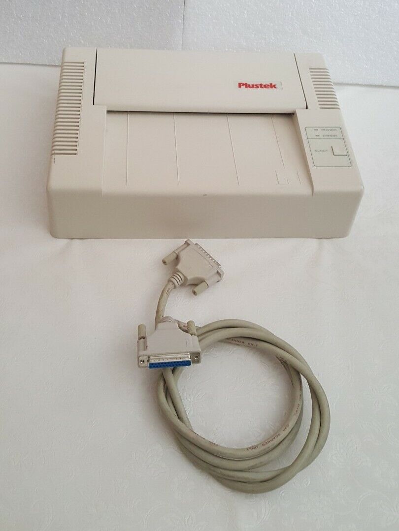 Vintage Plustek PC600NS Scanner with SCSI Cable Use with IBM PC/AT & Compatibles