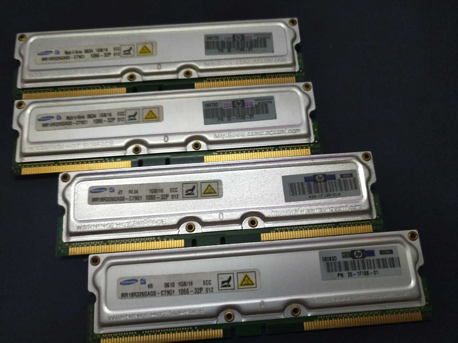 Samsung  4gb 4x1gb 1066-32 RDRAM Rambus HP ECC server only