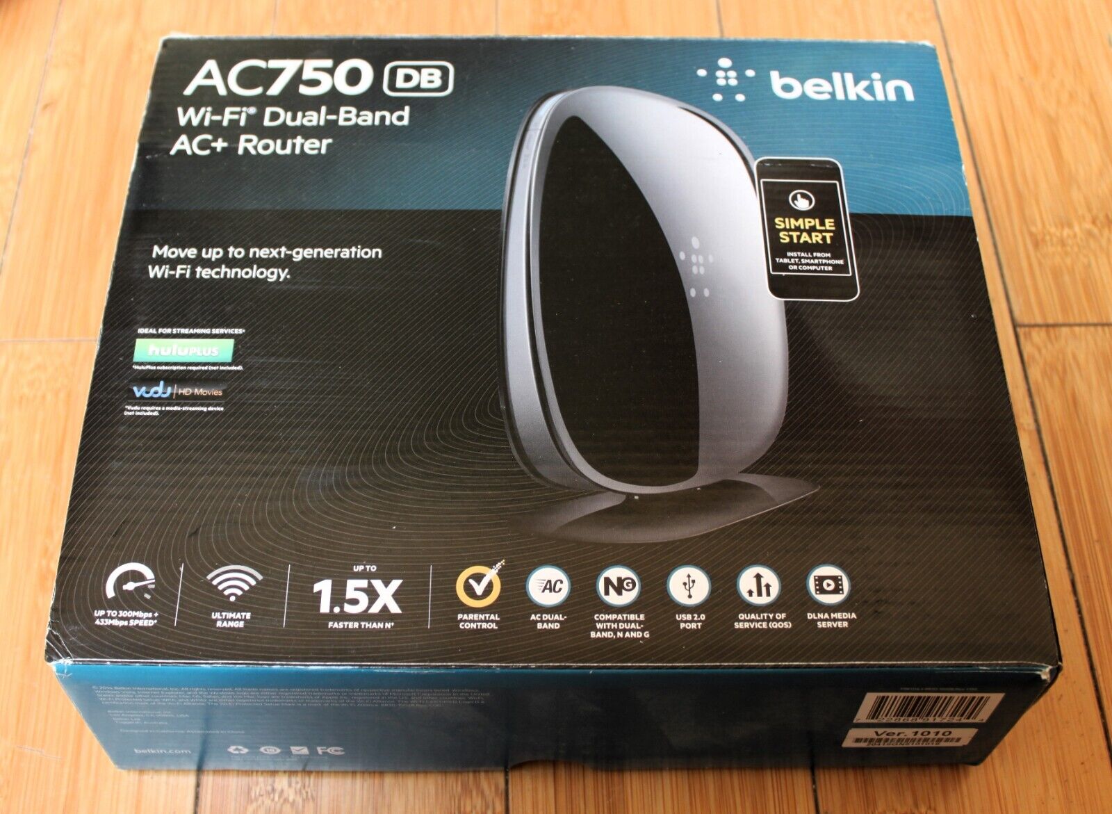Belkin AC750 Wi-Fi Dual-Band AC+ Router (Open-Box)