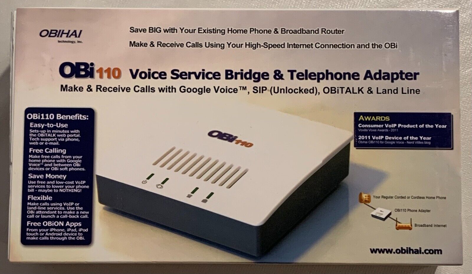 OBIHAI Obi110 Voice Service Bridge & Telephone Adapter