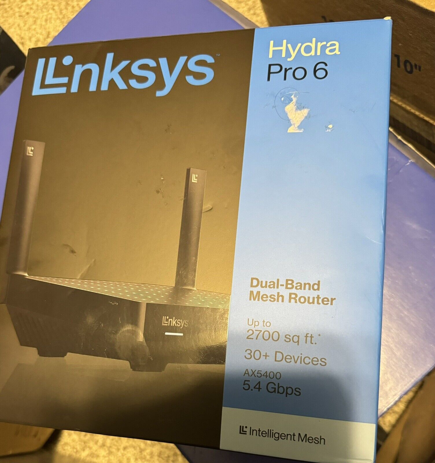 Linksys Hydra Pro 6 Dual-Band Mesh WiFi 6 Router MR5500 AX5400 5.4 Gbps OPEN BOX