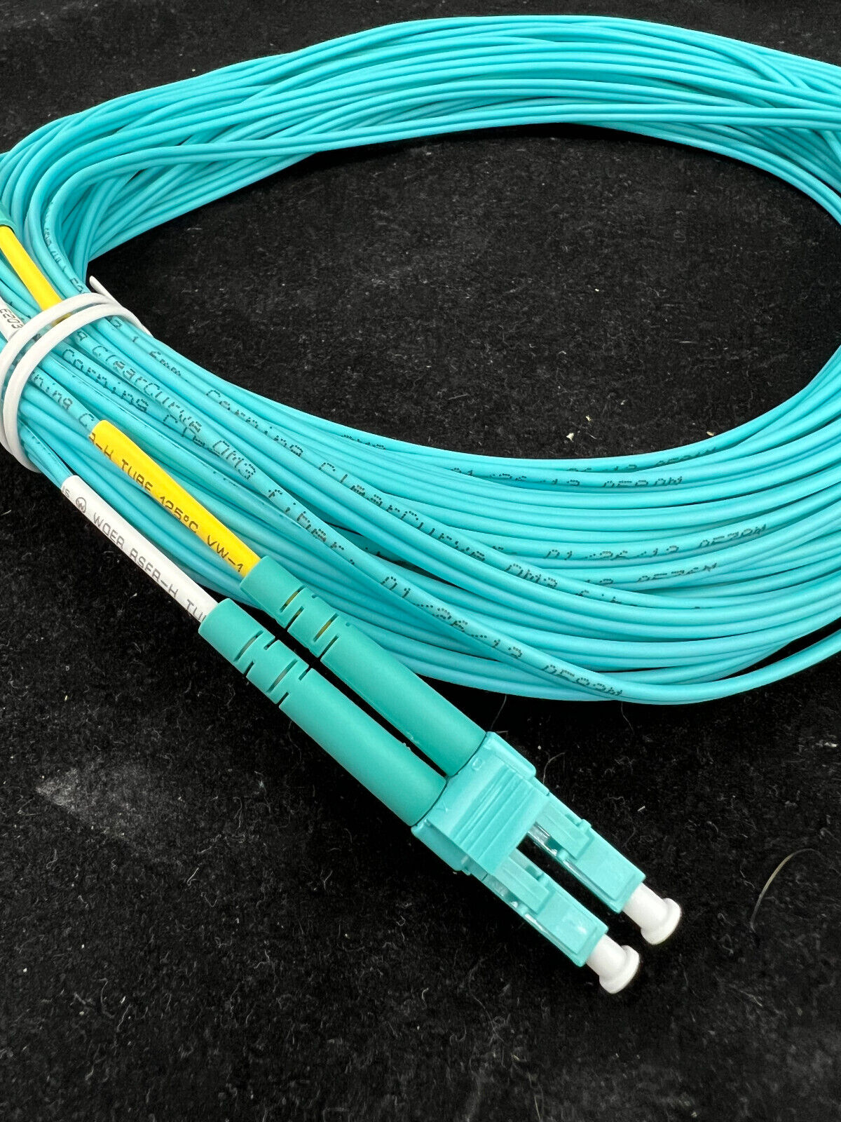 OM3 LC to LC Fiber Optic Patch Cable Multimode Duplex Aqua 50/125 Various Sizes