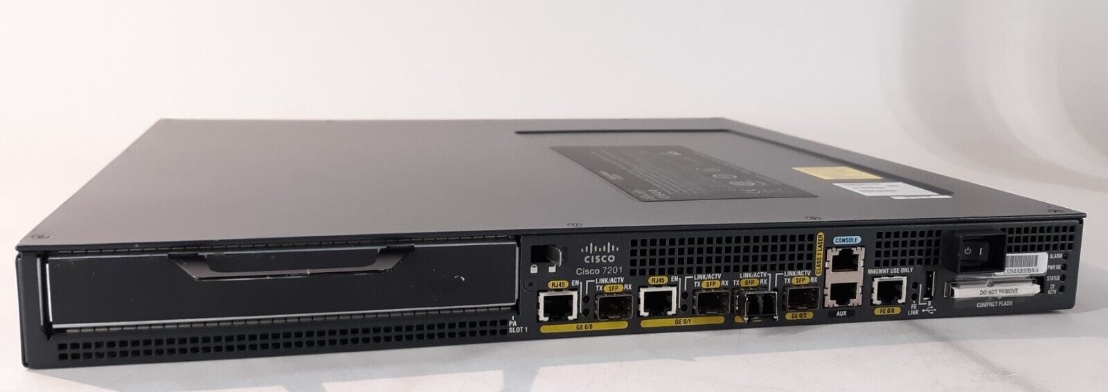 Cisco 7201 V02 4-Port Gigabit Ethernet Router Flash Card 2x WAC Power Cords