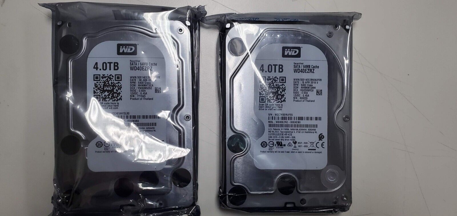 western digital WD hard drive 4tb Brand New x 2 (pair of drives) Lot.