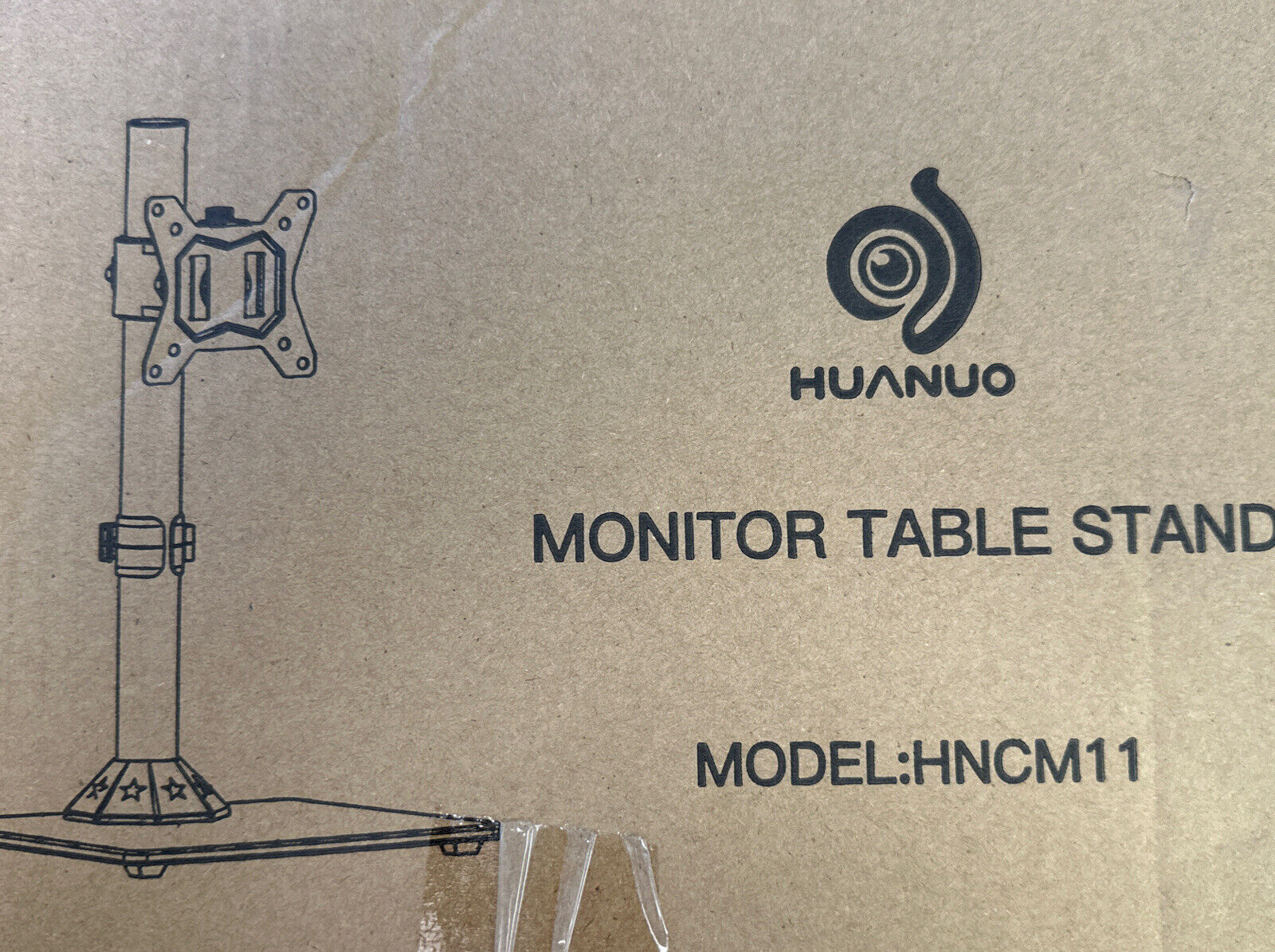 HUANUO Single Monitor Stand - 13 to 32 Inch Monitor Desk Stand，Heavy Duty Free S