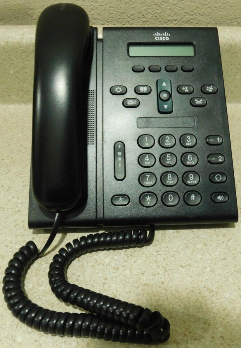Cisco 6921(CP6921CK9) Wired IP Phone - Black Office Telephone