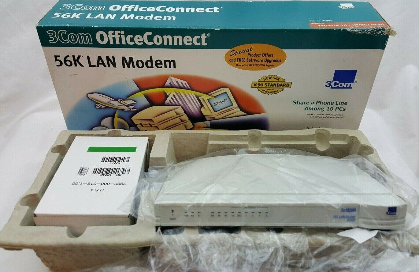 3Com 3C886 OfficeConnect 56K LAN Modem Router - 