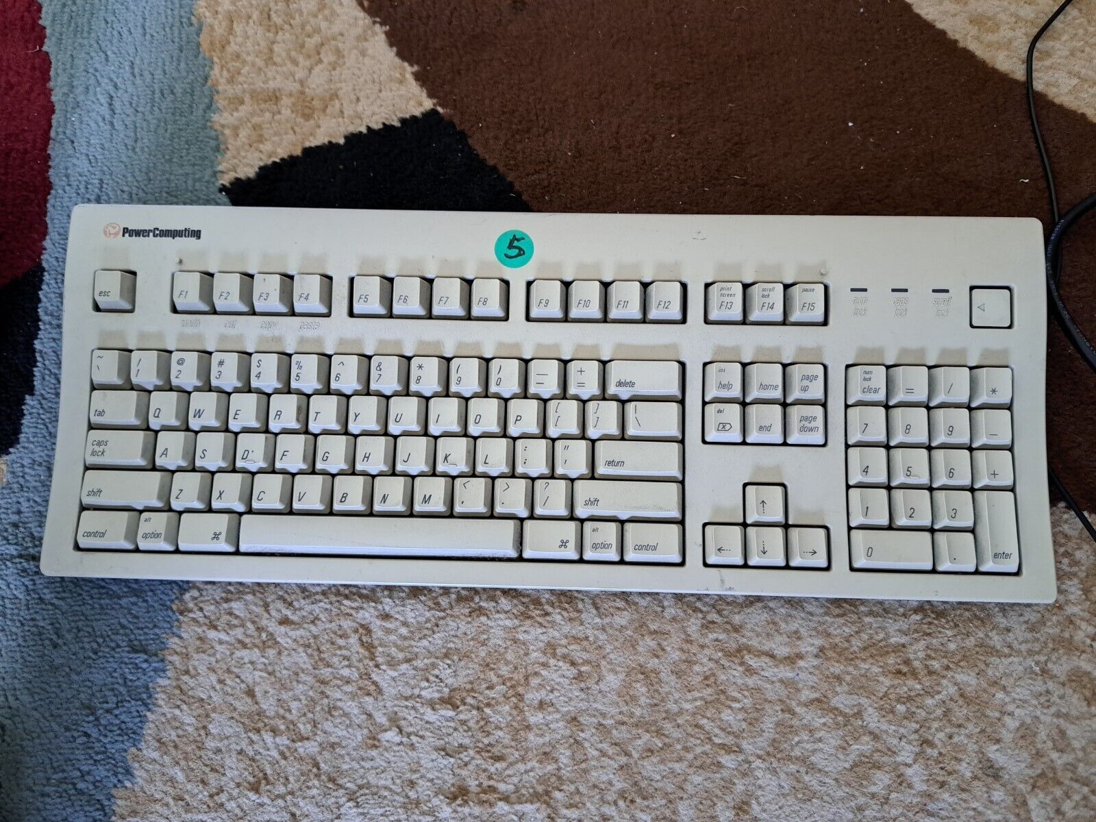 Vintage Macally MK105X  PowerComputing Keyboard.  NO CABLE NON TESTED 
