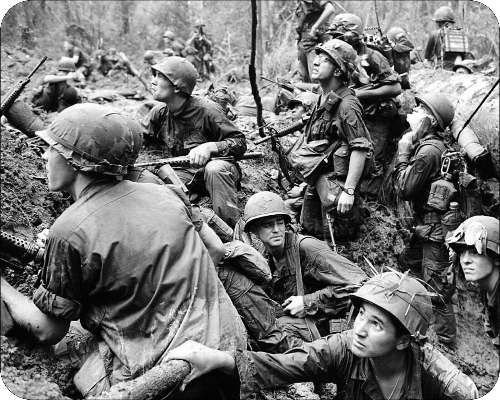 Vietnam War Rare Photo  Hughys Brave and patriotic Men Mousepad  Mouse Pad