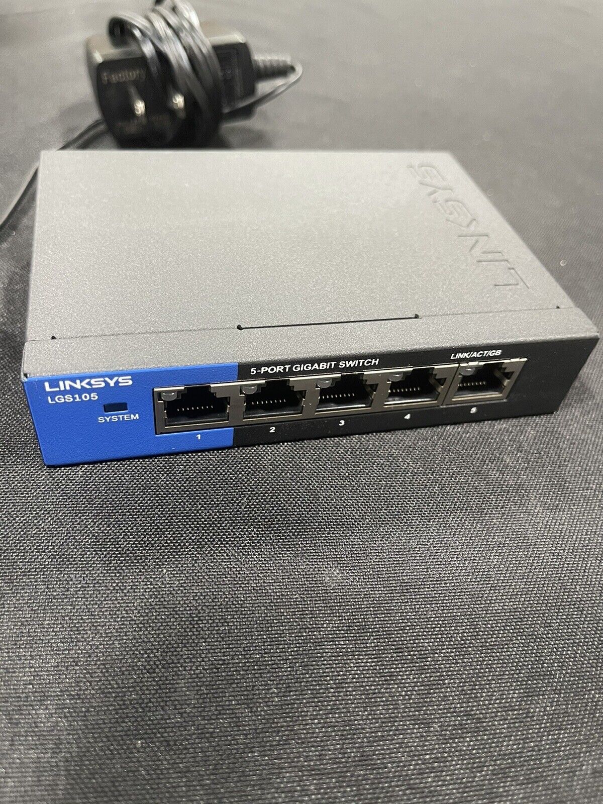 Linksys LGS105 LGS105V2 5-Port Business Gigabit Switch With Power Cord