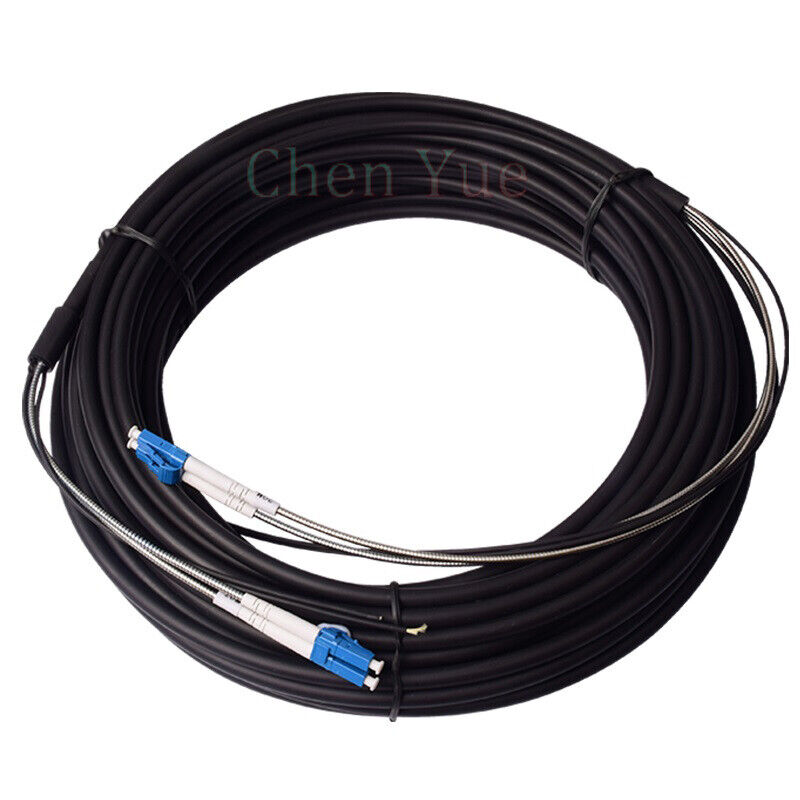 40M Outdoor Field Fiber Patch Cord LC to LC UPC SM 9/125 Duplex Fiber Cable