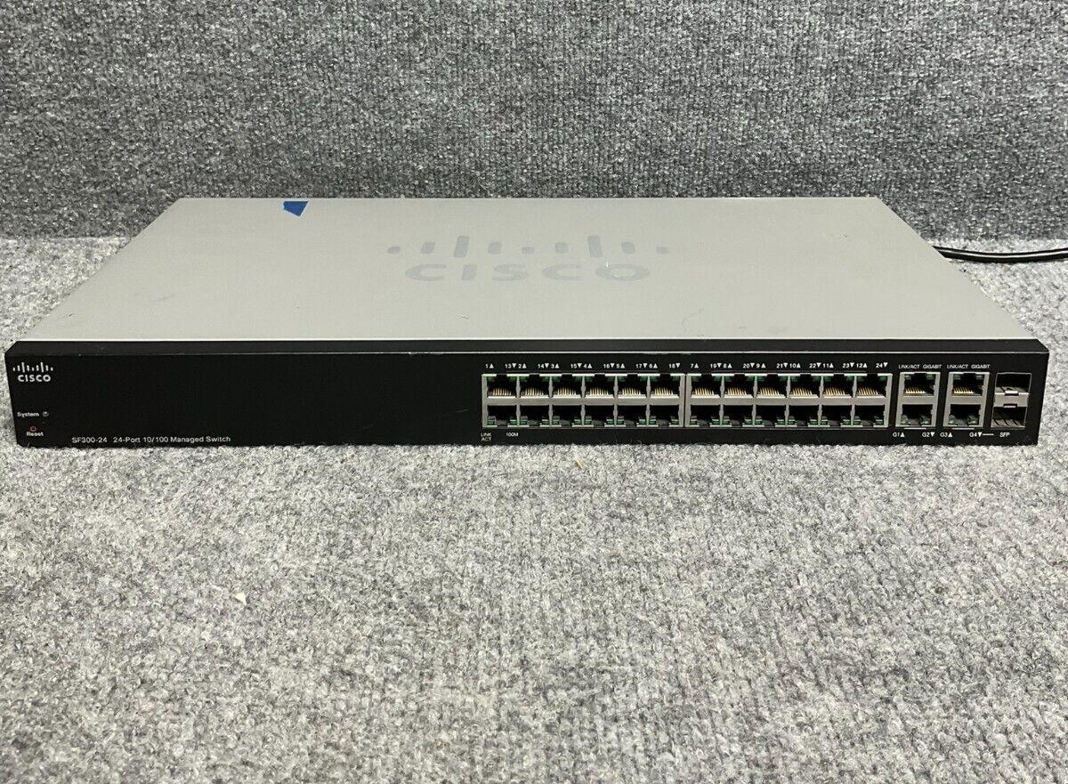 Cisco SF300-24P 24-Port 10/100 PoE managed Switch SRW224G4P-K9