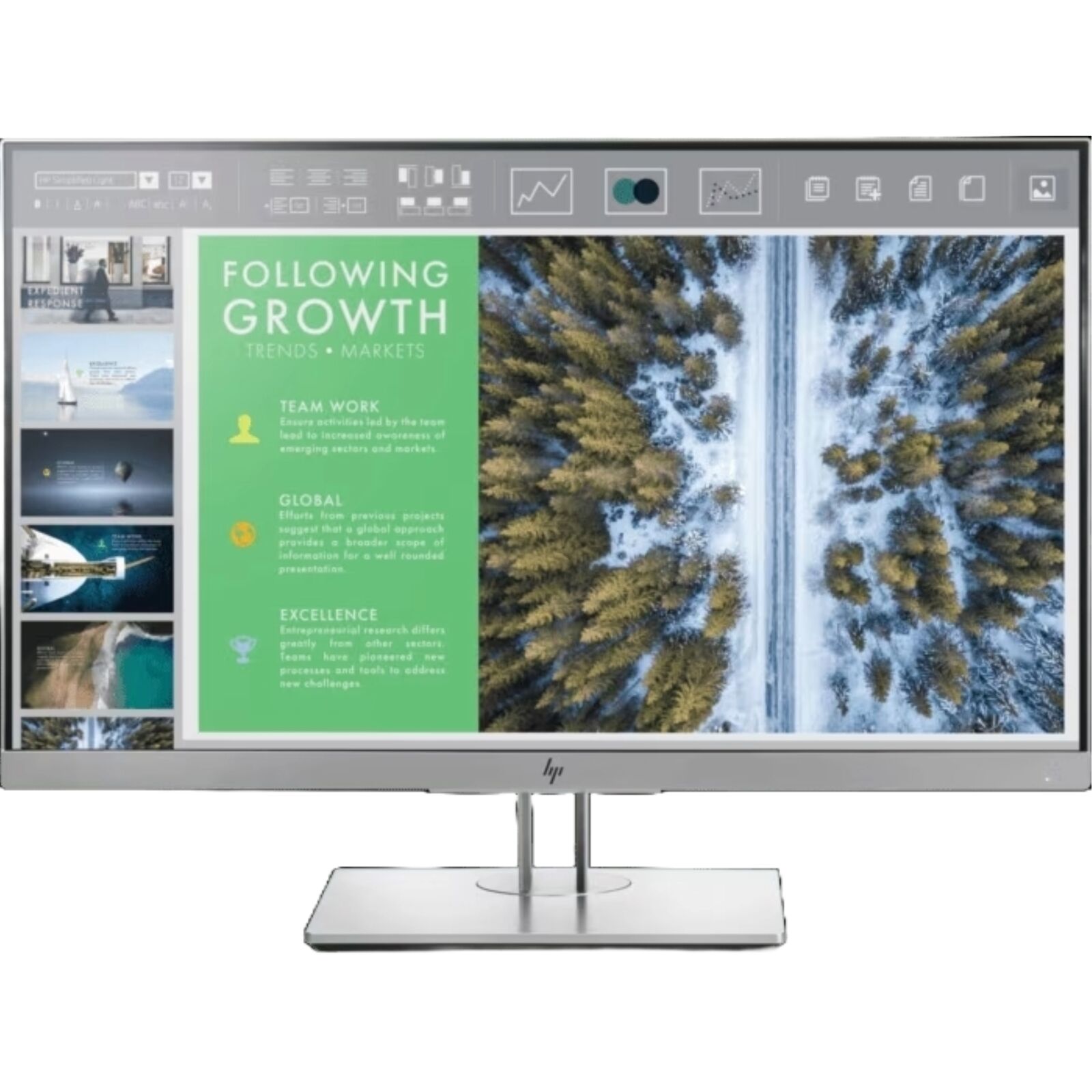HP EliteDisplay E243 23.8-Inch Screen LED-Lit Monitor Silver