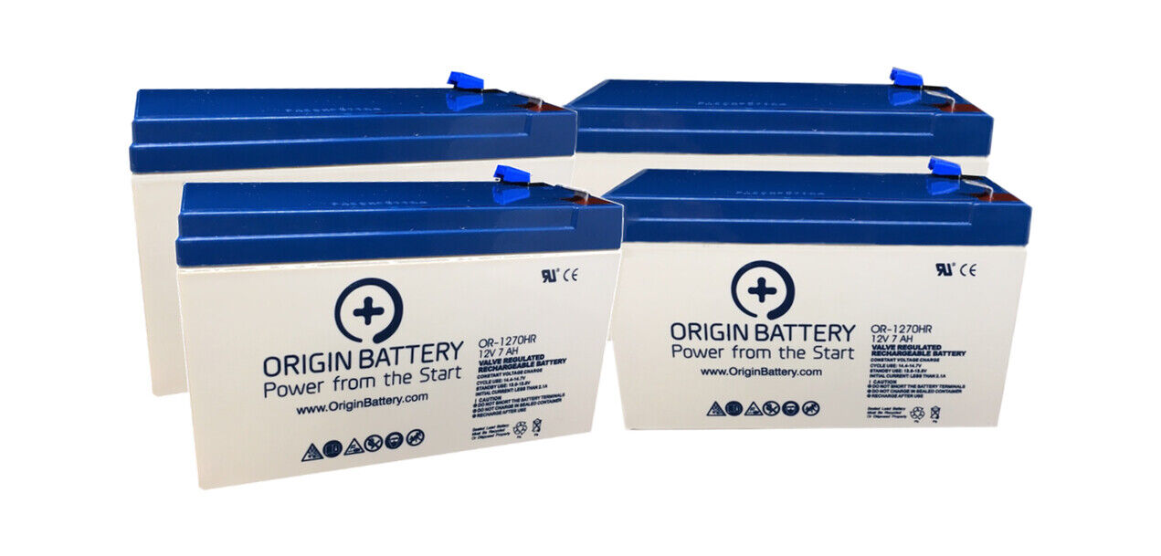 APC RBC132 Battery Replacement, Also Fits RBC59 - 4 Pack 12V 7AH HR UPS Series