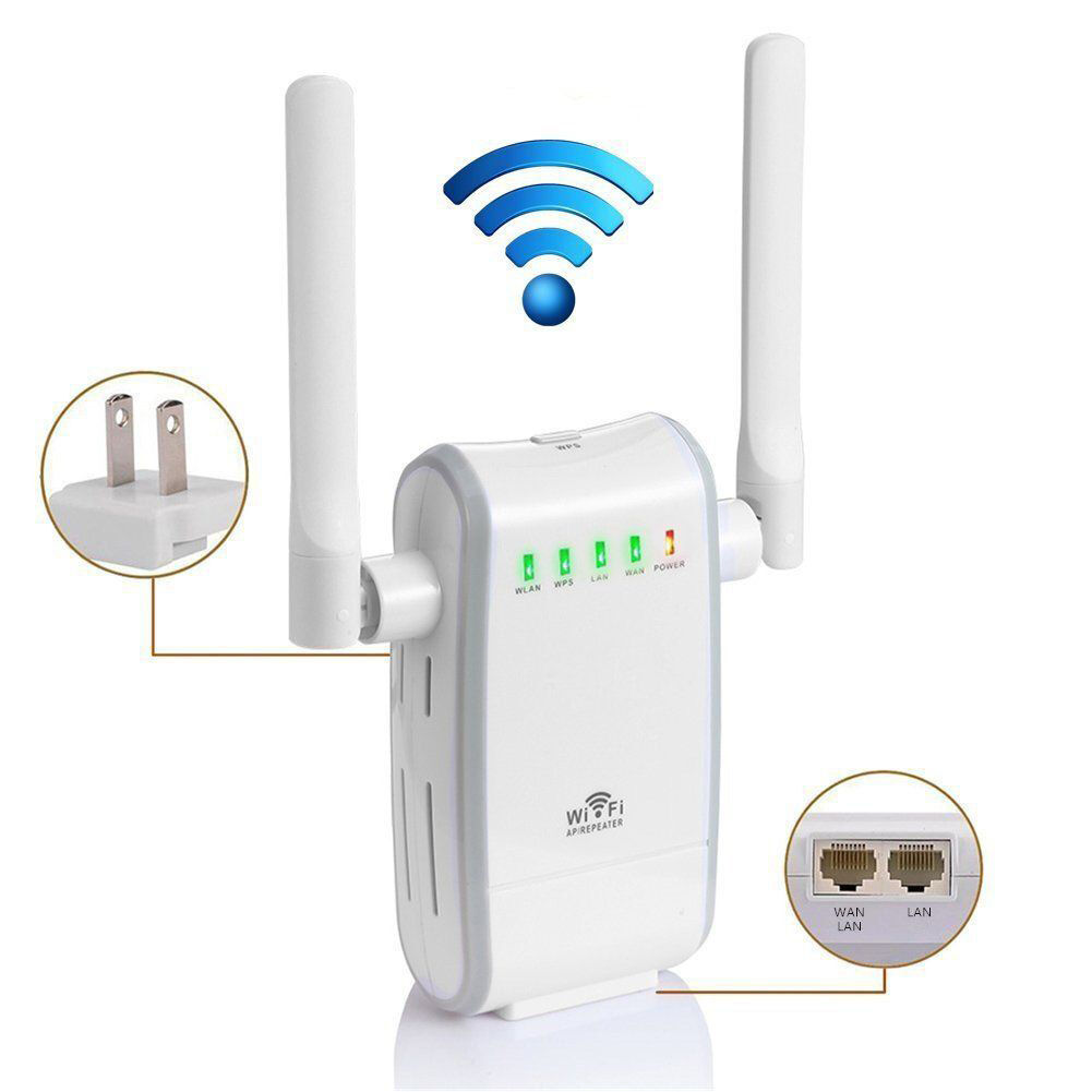 Wireless-N 300Mbps WiFi Range Dual Extender Router/Repeater/AP/Wps Mini Booster