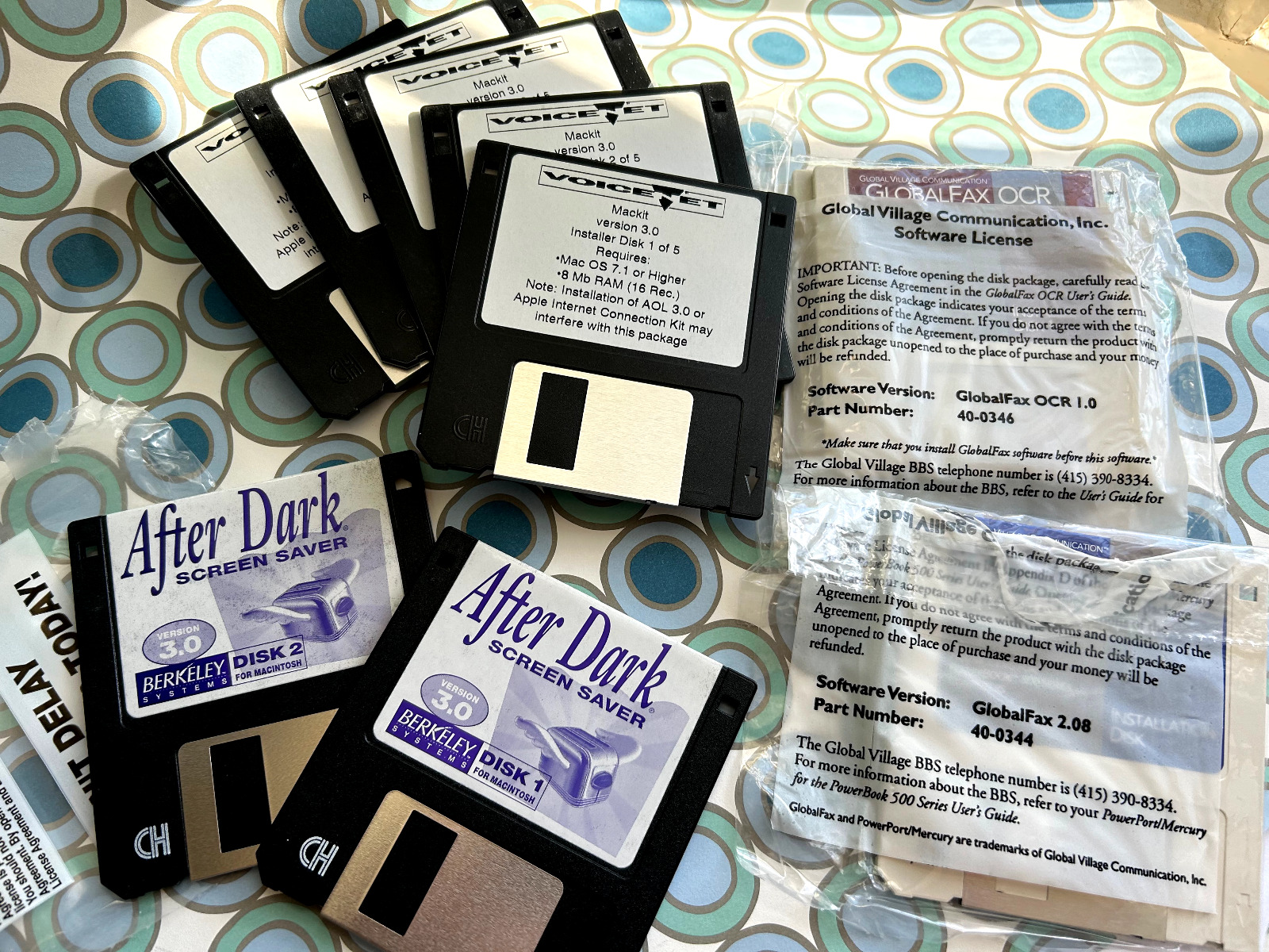 vtg 1990 1994 After Dark Screensaver FLOPPY DISK LOT software Macintosh Mac 3.0