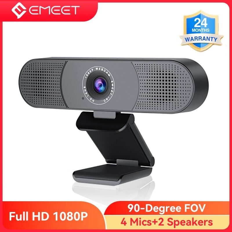 3 in 1 Webcam 1080P Webcam with Microphone & Speakers EMEET C980 Pro USB Camera
