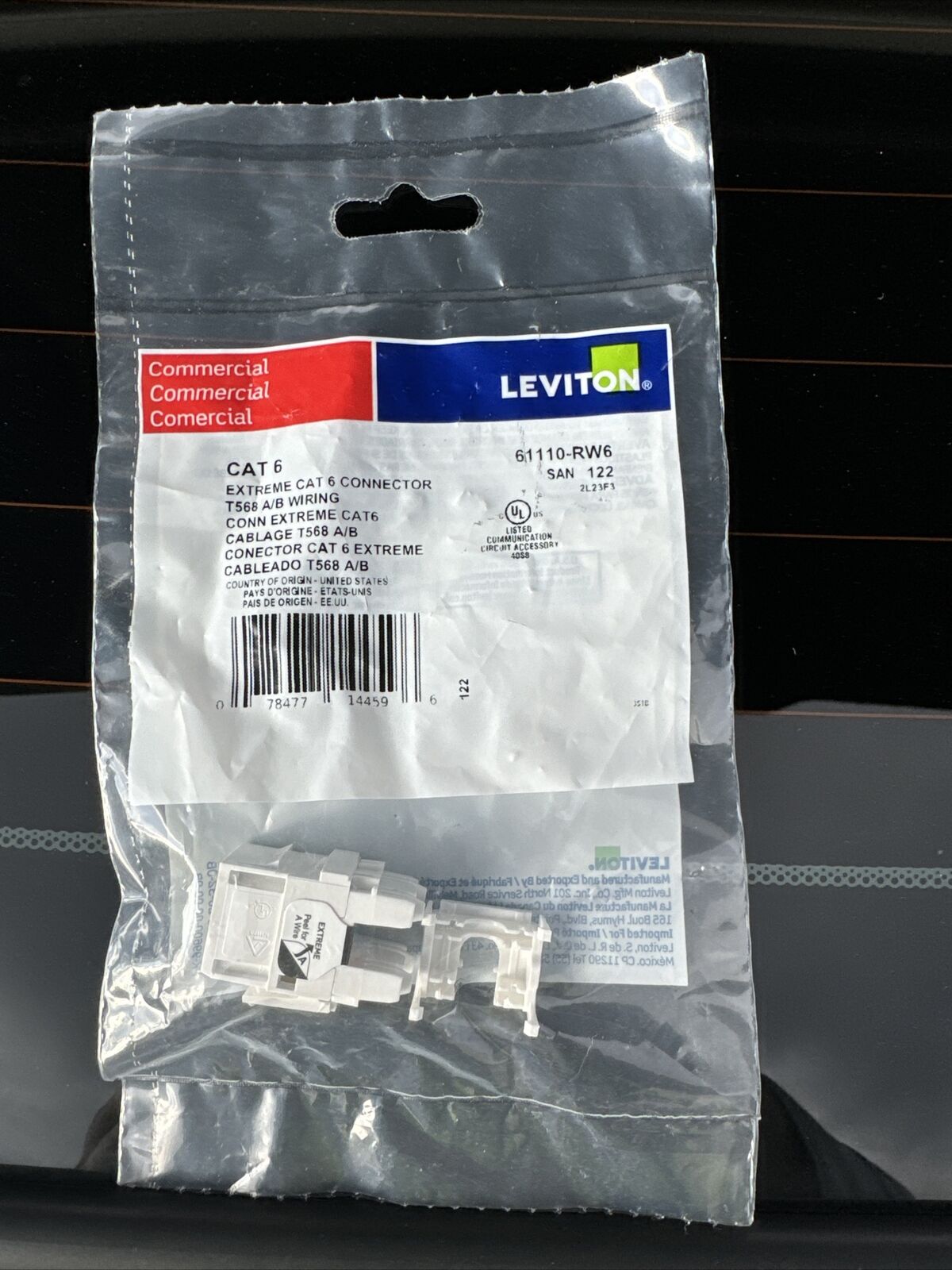 x10 Leviton eXtreme 6 Connector Cat 6 White 61110-RW6  Commercial T568 A/B x10