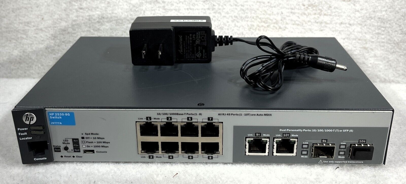 HP J9777A 2530-8G Switch Gigabit Ethernet HP W/OUT EARS Non-OEM AC-Adapter