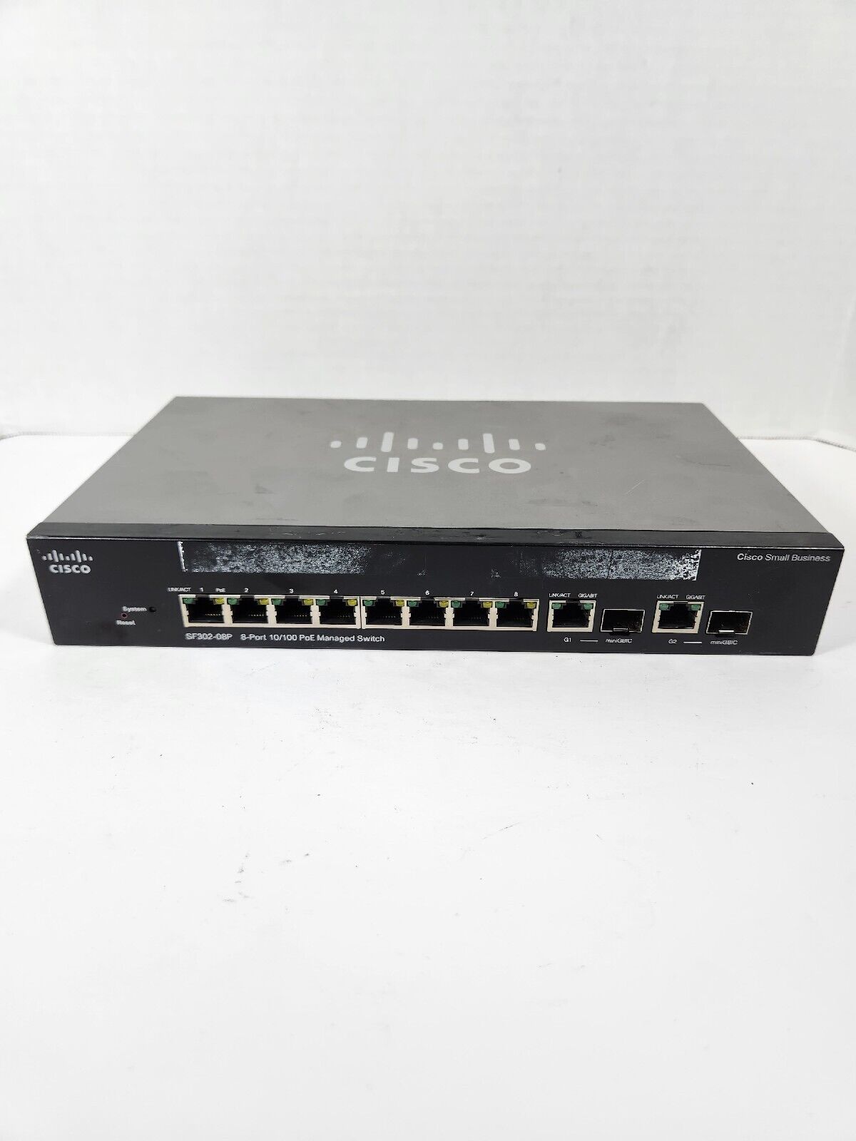 Cisco SF302-08P 8-Port 10/100 PoE Managed Switch 