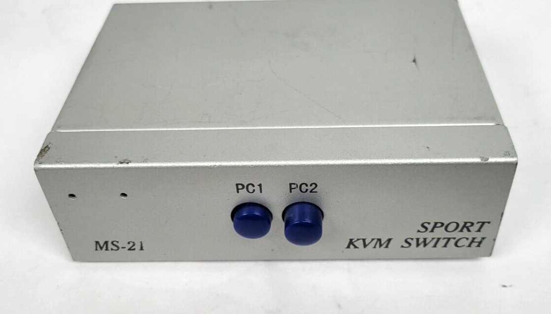 Vintage PC1/PC2 Video and Data Transfer Sport KVM Switch
