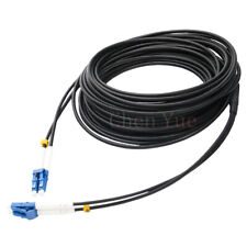 40M Black Armored Fiber Cable LC-LC UPC SM 9/125 Duplex Fiber Optic Patch Cord  picture