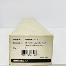 SignaMax 12458MD-C5E 12-Port Cat 5e Patch Panel T568A/B Wiring ~NEW~ picture