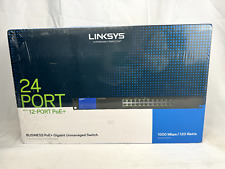 NEW Linksys LGS124P 24-Port Business Gigabit PoE+ Rack Mountable Switch - Black picture