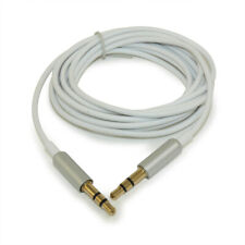 6ft EXTRA SLIM 3.5mm Mini-Stereo TRS Male to Male Gold Plated Cable  White picture