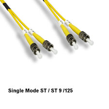 Kentek 5 Meter Single-Mode Fiber Optic Patch Cable ST/ST 9/125 Duplex UPC/UPC picture