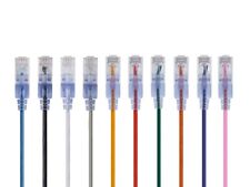 SlimRun Cat6A Ethernet Patch Cable RJ45 Stranded UTP Wire 30AWG 2ft 10pk Multi picture