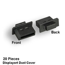 KNTK Bag of 20pcs DisplayPort Socket Anti Dust Cover Protector with Handle Black picture
