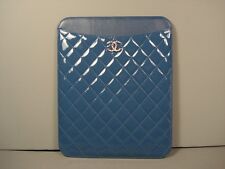 Chanel Blue Quilted Leather iPad tablet holder cover case w/box new authentic picture