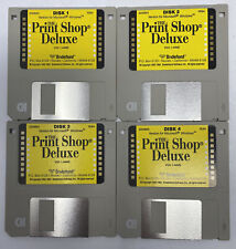 The Print Shop Deluxe Broderbund Windows IBM TANDY 1992 4 3.5” Floppy Disks picture