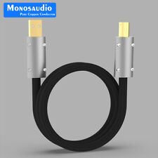 HIFI Pure Silver USB Audio Cable USB Type A to B DAC Gold Plating DAC Decoder picture