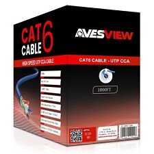 AvesView CAT6 Indoor 1000ft Ethernet Cable UTP (CCA)  23AWG 550MHz - Blue picture
